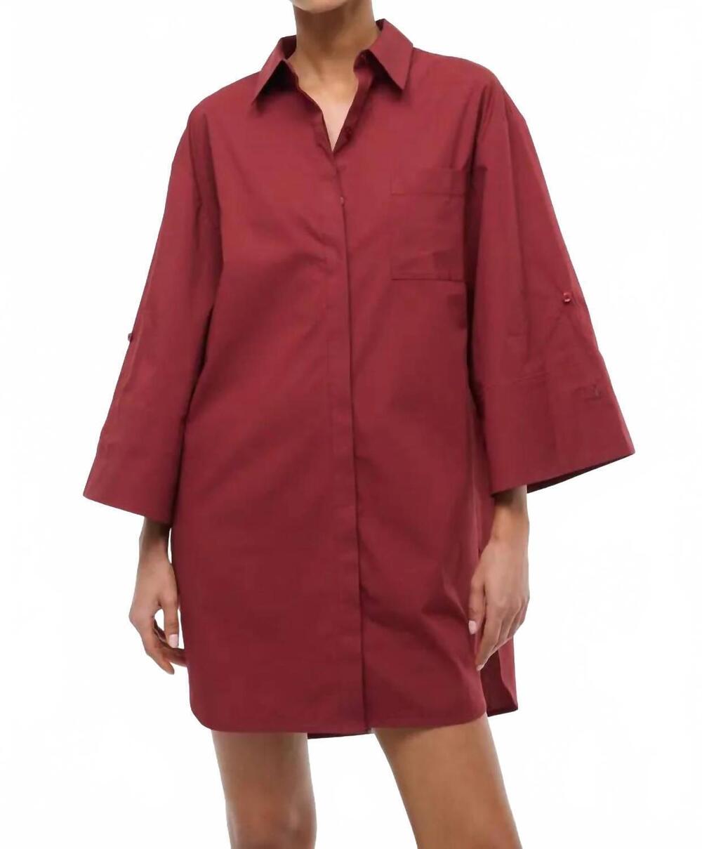 NEW STAUD nico dress in sangria